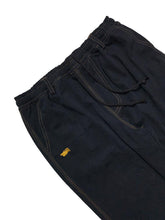 Load image into Gallery viewer, Televisistar VX1- Gold    Jet Black Denim Jeans Gold Stitching
