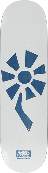 Black Label Flower Power Deck White/Blue 8.5