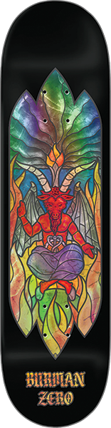 Zero Burman Stained Glass Black Dip Deck 8.25