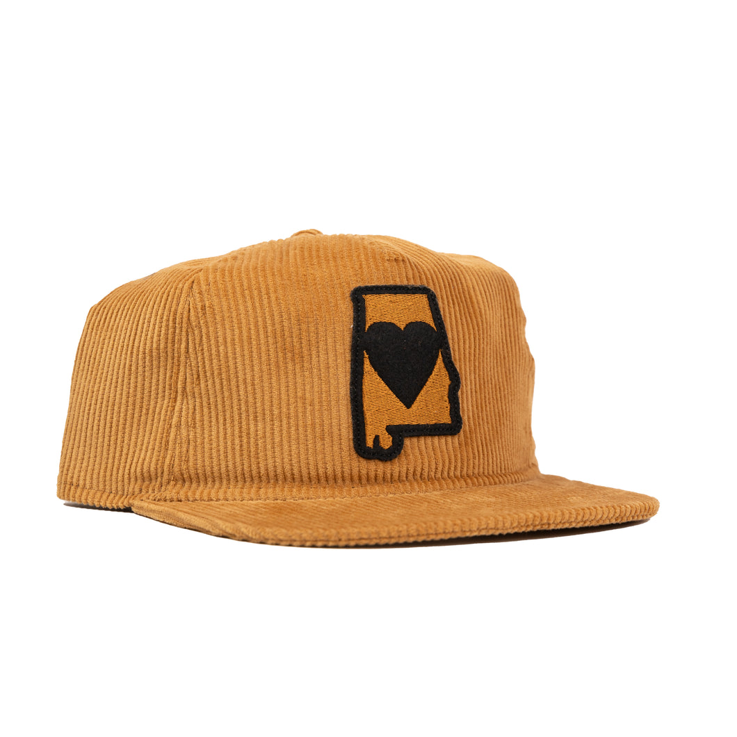 Faith “Alabama Heart” Hat Wide Wale Corduroy - Bronze