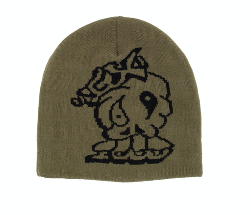 GX1000 Mind over Matter Skull Cap Beanie - Olive