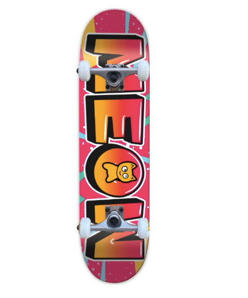 Meow Pop Pink Complete Skateboard  7.75