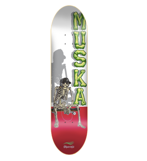 Shortys Muska Skeleton Red 8.25 Deck