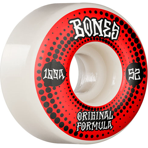 Bones 100's OG Originals White V4 52mm 100a Wheels