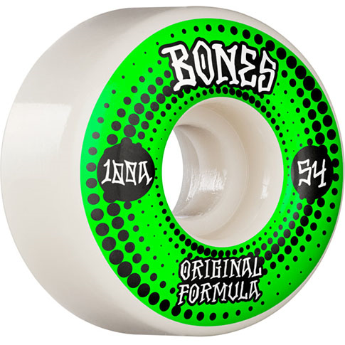 Bones 100's OG Original White 54mm v4 100a Wheels