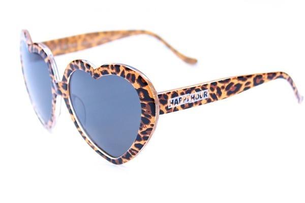 Happy Hour Heart Ons Leopard Sunglasses