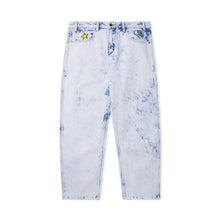 Load image into Gallery viewer, Butter Goods x Smurfs Harmony Baggy Fit Denim - Bleach Dye / Indigo
