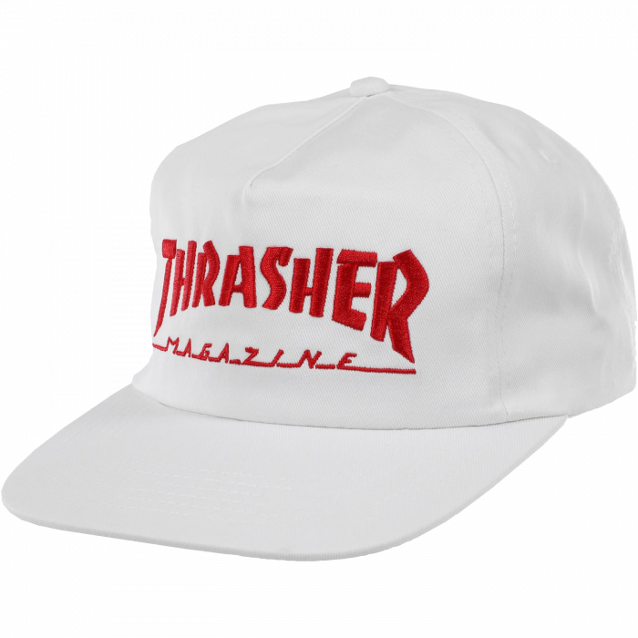 Thrasher Mag Logo Cap Adjustable White/Red