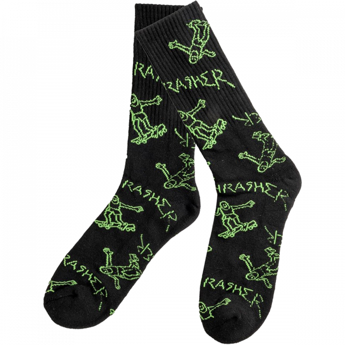 Thrasher Gonz Pattern Socks Black/Green