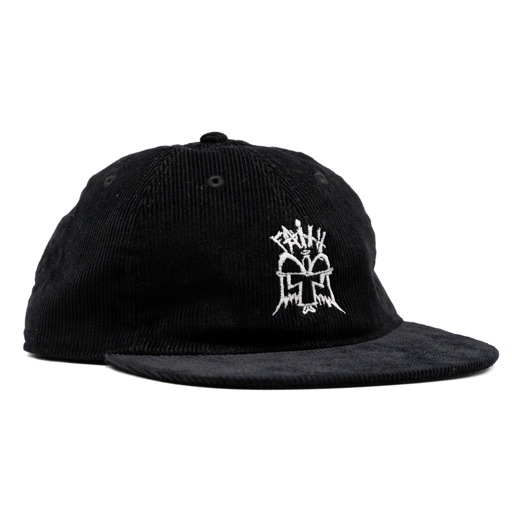Faith O.G. Angel 6 Panel Corduroy Unstructured Cap- Black