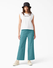 Load image into Gallery viewer, Dickies Womens Twill Cropped Ankle Pants Rinsed Porcelain

