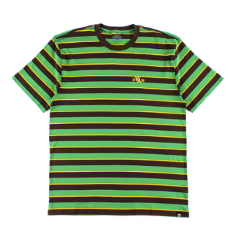 Dickies Vincent Alvarez Knit Short Sleeve Striped Shirt Green Leaf