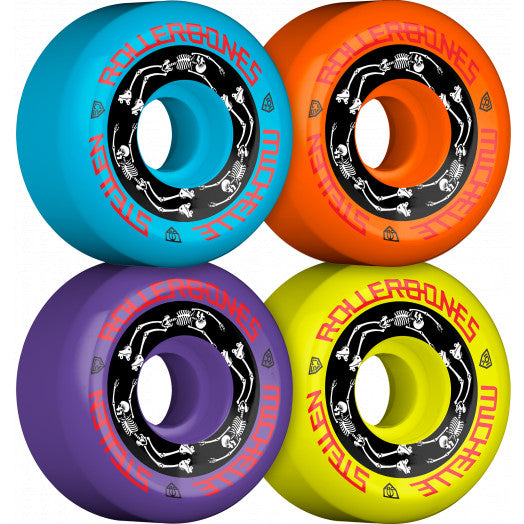 Rollerbones Estro Jen Signature Assorted 57mm 101a Wheels (4Pack for Skates)
