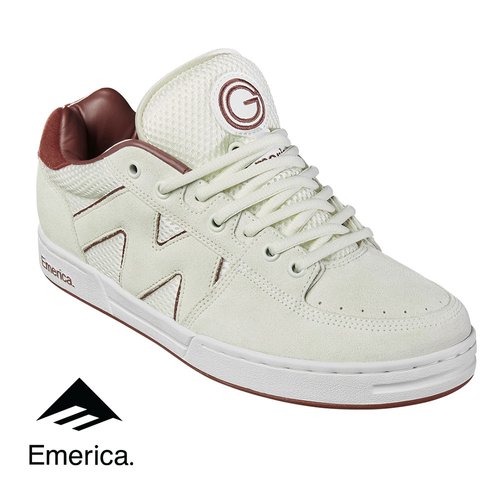 Emerica OG-1 Skateshop   Exclusive Shoe White/Burgandy